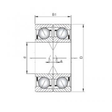 ISO 7000 ADF Rolamentos de esferas de contacto angular