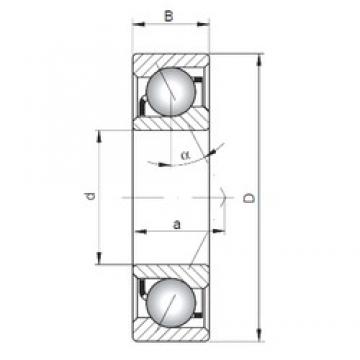 100 mm x 180 mm x 34 mm  ISO 7220 A Rolamentos de esferas de contacto angular